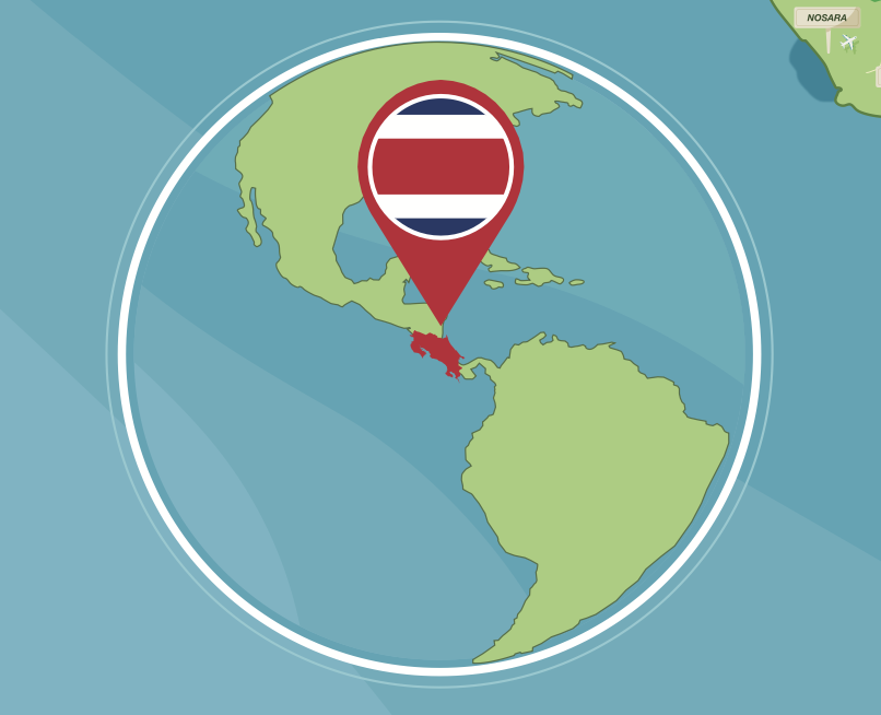 karte von costa rica